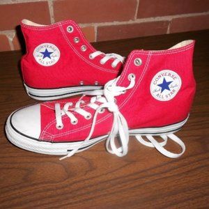 CONVERSE Chuck Taylor Red Hi-Top Unisex Size 10/12